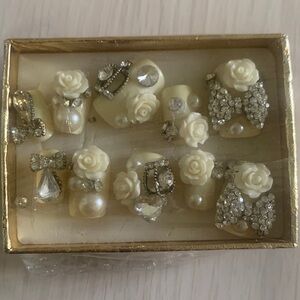 Nail Jewel Design Bridal